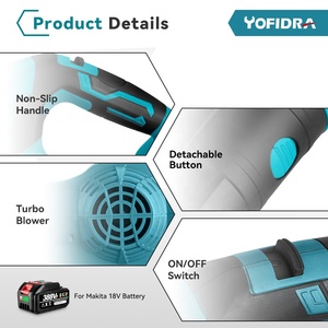 <span class=keywords><strong>Souffleur</strong></span> <span class=keywords><strong>électrique</strong></span> Yofidra 2000W pour le bricolage, sans fil, pour souffler les feuilles, la neige, la poussière, outil de nettoyage de jardin avec batterie au lithium-ion <span class=keywords><strong>Makita</strong></span> 18V - Product Image 5