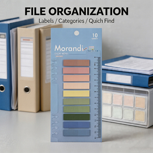 Blocs-notes adhésifs Morandi 10 couleurs pour la planification et la décoration de carnets - Product Image 5