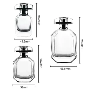 Fabrieksontwerp Zeshoekige Prive Creatieve Luxe Cosmetica Fles 30Ml 50Ml 100Ml Parfum Glazen Fles Voor Vrouwen