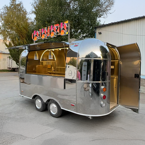 Stainless Steel Towable Mobile Catering Food Trailer for Snack Food & Candy with Rust Resistant and <b>Long</b> Service Life - Product Image 5