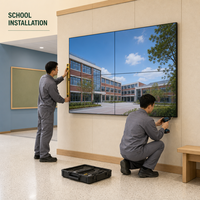 Layar Sambung Digital Signage Panel LCD IPS 49 Inci Ekonomis, Kecerahan 700cd/m, Bezel 3.5mm, Garansi 2 Tahun untuk Sekolah