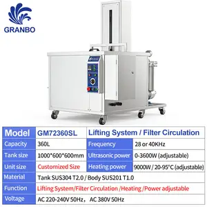 2024 GRANBO GM-SL Series 45~960L Industrial Ultrasonic Cleaning Machine With Lifting Filter Is Used For Cleaning Auto Parts PCBA