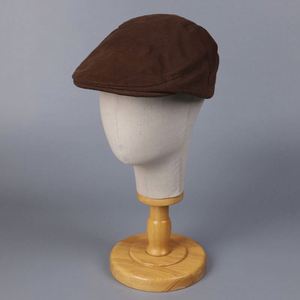 Arrival Autumn Winter Unisex Canvas Beret <b>Hat</b> Fashion Trendy Casual Forward Cap Solid Color Canvas Flat Top Ivy <b>Hat</b> - Product Image 3