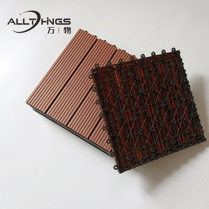 Tablero de impermeabilización DIY WPC café cubierta compuesto interlock plástico madera azulejo veneciano <span class=keywords><strong>alberca</strong></span> suelo al aire libre - Product Image 3