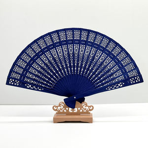 Éventail pliant publicitaire personnalisé avec logo OEM, grand format, en bois, tissu et papier - Product Image 3