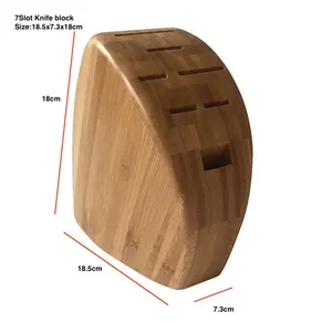 JINYU кухонный нож деревянный блок с 7 слотами бамбуковый нож блок