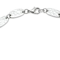 Collar de Eslabones Ovalados Martillados Personalizados, Cadena de Metal, Joyería para Mayoristas