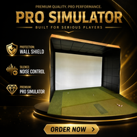 Panneau mural de golf en cuir de qualité supérieure, rembourrage en mousse haute densité de luxe pour salle de simulation
