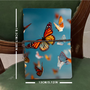 Cadeau de Pâques A6 Journal pour les superviseurs <span class=keywords><strong>d</strong></span>'<span class=keywords><strong>entrepôt</strong></span> pour soutenir la gestion des stocks avec des papillons volant dans le ciel imprimé - Product Image 4