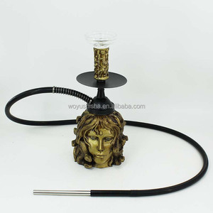 Shisha narguilé Medusa au design unique pour n'importe quel lieu Sculpture de tête en résine Narguilé - Product Image 3