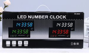 Màn hình lớn đa chức năng cổ điển LED kỹ thuật số điện tử đồng hồ treo tường với nhiệt độ tuần Lịch hiển thị trang trí nội thất - Product Image 5