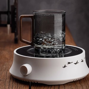 Tasse à eau en verre de style nordique, 400ml, poignée en bois résistante à la chaleur, pour le thé de l'après-midi, cadeau pour adultes - Product Image 5