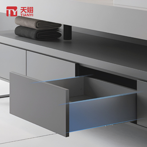 Đồ Nội Thất Hiện Đại Mềm Đóng Kim Loại Hộp Ngăn Kéo Ẩn Siêu Mỏng Bên Tủ Ngăn Kéo Trượt Đường Sắt - Product Image 5