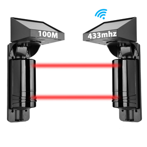 Détecteur infrarouge actif à double faisceau 433 MHz à énergie solaire, système d'alarme photoélectrique extérieur pour la sécurité domestique et la détection d'intrusion pour villa - Product Image 1