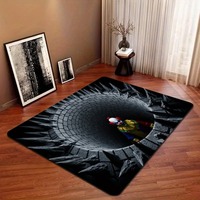 Tapis de porte 3D à illusion optique, thème Halloween, motif Clown, antidérapant, antistatique, lavable en machine, épaisseur 0,4 cm - Le Choix N°1