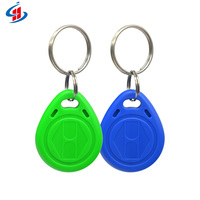 Porte-clés NFC en gros, étiquette CUID ABS inscriptible T5577 125 kHz, porte-clés RFID, porte-clés 13,56 MHz F08 RFID