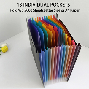 Custom Portable Rainbow <strong>Accordion</strong> A4 Desktop Folder PP Material Expanding Elastic Closure for Organization and <strong>Filing</strong> - Product Image 2