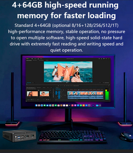 Oem DDR4 VGA xách tay Mini PC công nghiệp chơi game văn phòng máy tính để bàn máy tính thân máy bay vỏ Core i5 i7 RS232 Barebone không quạt VGA - Product Image 2