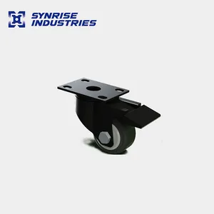 Swivel plate casters aluminum profile Adjustable Leveling retractable caster