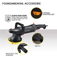Portable haute puissance 500W double Action 6 vitesses polisseuse de voiture électrique 1000-3000 tr/min meulage polisseuse poignée de soin de voiture