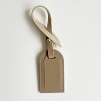 Étiquette de bagage en cuir PU lisse anti-perte pour sacs à dos et valises de voyage, accessoire de charme, vente chaude