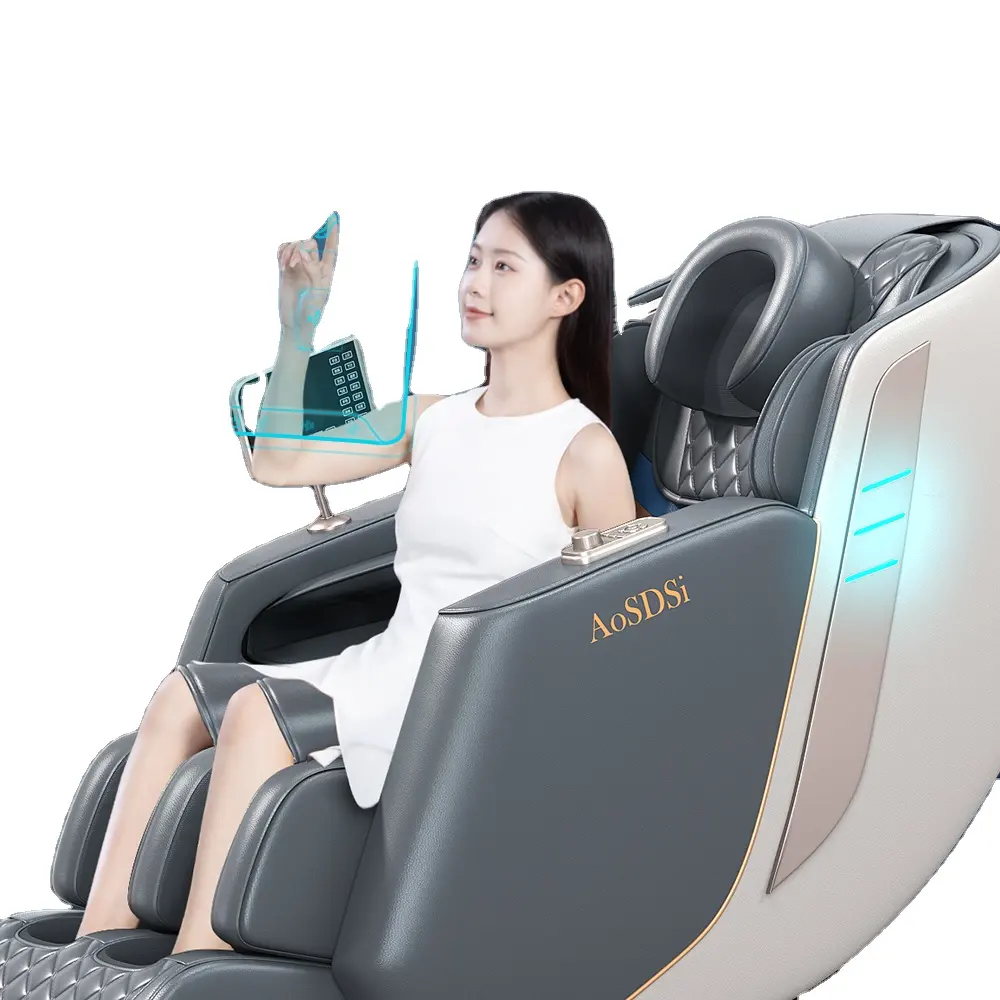 2024 เท้าอัจฉริยะ AI Voice LCD Shiatsu เก้าอี้นวด SL Rail Zero Gravity เก้าอี้นวดสําหรับขา Body 220V ฟรีอะไหล่