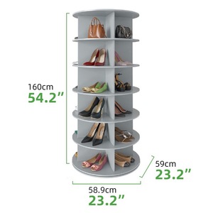360 Degree Rotating Shoe <b>Rack</b> 7 Tier Floor Standing Storage <b>Shelf</b> For Bedroom And Living Room Multipurpose Organizer - Product Image 5