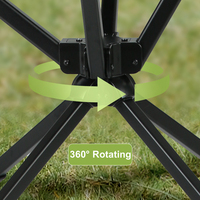 Chaise pivotante rotative à 360 degrés de haute qualité en aluminium léger Portable pliant lune Camping chaise d'extérieur