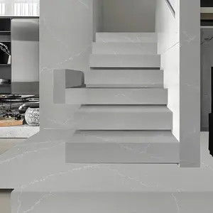 HIC แผ่นควอทซ์สีเทากันน้ำกันลื่นแผ่นใหญ่สำหรับวางบนเคาน์เตอร์บ้านทำจาก93% ธรรมชาติ - Product Image 5