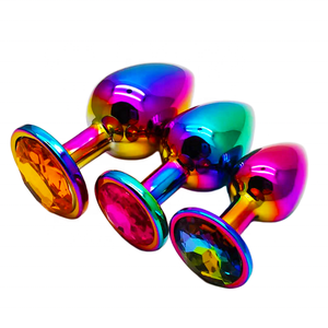 Fabrik lieferant Neuankömmling Rainbow Butt Plug <span class=keywords><strong>Anal</strong></span> Sexspielzeug für Erwachsene - Product Image 4