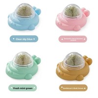 Jouet interactif rotatif à 360° en forme d'OVNI avec boule de menthe à chat pour le nettoyage des dents et la santé digestive des chats - Jouets pour chats - Usine