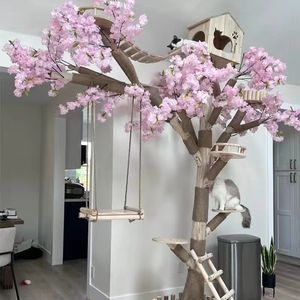 <span class=keywords><strong>Arbre</strong></span> à <span class=keywords><strong>chat</strong></span> de luxe en bois massif, structure d'escalade pour <span class=keywords><strong>chat</strong></span> avec lit intégré, pour l'auto-entretenissement du <span class=keywords><strong>chat</strong></span>, durable - Product Image 4