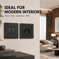 Prise murale EU en acier inoxydable DepoGuye 86x86mm, interrupteur Schuko français, panneau d'interrupteur USB Type-C, pour maison et hôtel