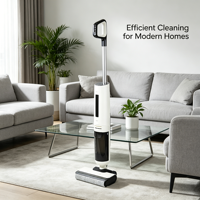 Nettoyeur de sol intelligent à brosse rotative autonettoyante pour salon, 35 minutes d'autonomie, aspirateur et serpillière humide/sèche pour la maison