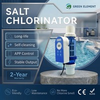 Générateur de sel autonettoyant Green Element avec contrôle par application, production de 35g/h, cellule en titane, installation facile