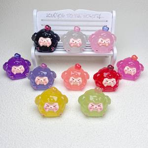 Dessin animé lumineux boule tridimensionnelle Kiki créatif marée jouer bricolage résine breloques bijoux accessoires - Product Image 1