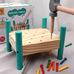 <span class=keywords><strong>Jeu</strong></span> <span class=keywords><strong>de</strong></span> taquinage en bois éducatif pour enfants, jouet écoresponsable, entraînement préscolaire, coordination œil-main - Product Image 2