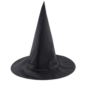 Collapsible Wizard Caps Costume Props Witch Hats Black Oxford Cloth Wizard Halloween Hat