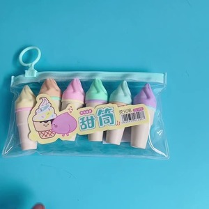 Phim hoạt hình dễ thương kem hình Bút <span class=keywords><strong>Highlighter</strong></span> đặt trẻ em vẽ bút dạ dày 6 màu ngọt ngào - Product Image 4