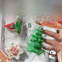 Jouets Squishy de Noël Transfrontaliers, Accessoires de Noël Thème Fruit de la Paix, Ornements Décoratifs, Jouets Anti-Stress en TPR, Vente en Gros