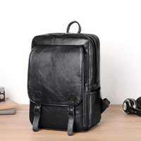 Sac à dos pour ordinateur portable unisexe de grande capacité en cuir PU avec logo personnalisé, nouveau style coréen, mode, imperméable, pour étudiants et collégiens