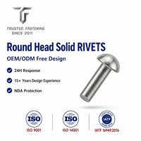 Rivets pleins à tête ronde en acier inoxydable TianFang, à tête dôme haute pour ustensiles de cuisine et casseroles, choix métallique alimentaire pour cuisines