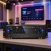 Amplificateur de karaoké professionnel 250W DSP Dn 208 pour carte audio stéréo USB 2 canaux haute résolution, mixeur de puissance