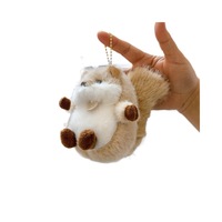 Porte-clés en peluche créatifs en forme d'écureuil gourmand, décorations de sac à dos, poupées, jouets exquis pour enfants, cadeaux - Vente chaude