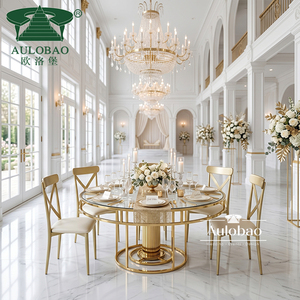 Sillas de banquete para restaurante y bodas con estructura de aluminio dorado - Product Image 6
