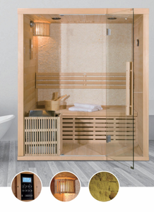 <span class=keywords><strong>Sauna</strong></span> finlandais électrique <span class=keywords><strong>extérieur</strong></span> moderne pour 3 personnes <span class=keywords><strong>avec</strong></span> construction en <span class=keywords><strong>bois</strong></span> massif et poêle étanche - Product Image 3