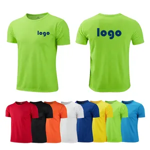 JL0415G fabricante personalizado 95% poliéster 5% spandex camiseta lisa en blanco de secado rápido camisetas correr Deporte Camiseta hombres