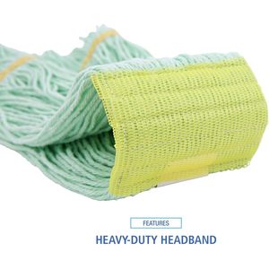 Cabezal de Mopa Ecológico Grande Boardwalk BWK1200XL con Fibras Recicladas de Extremo Enlazado, Color Verde - Product Image 3