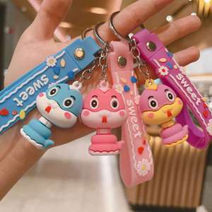 2024 New Cartoon Snake Keychain 3D PVC Rubber Key Ring <b>Bag</b> Pendant New Year <b>Gift</b> Cute Zodiac Snake Keychain - Product Image 4
