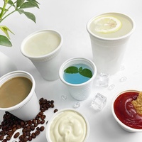 Gobelets biodégradables en amidon de maïs écologique 425 ml 12 oz 16 oz, transparents, en plastique PET, pour boissons, café et crème glacée